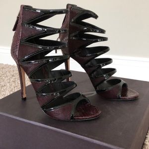 Brian Atwood burgundy high heels (4 1/2 in)